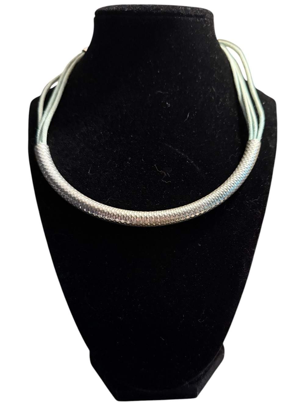 Women's Mint Green/Silver Tone Necklace Tagged St. Thomas